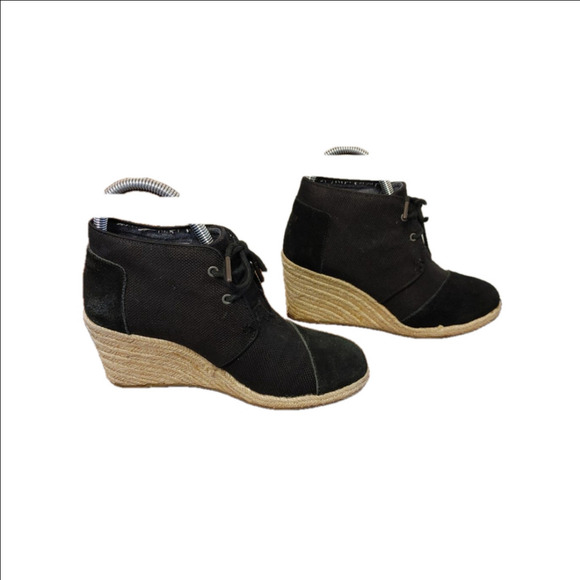 TOMS Desert Wedge Espadrilles Size 7 - Picture 2 of 3